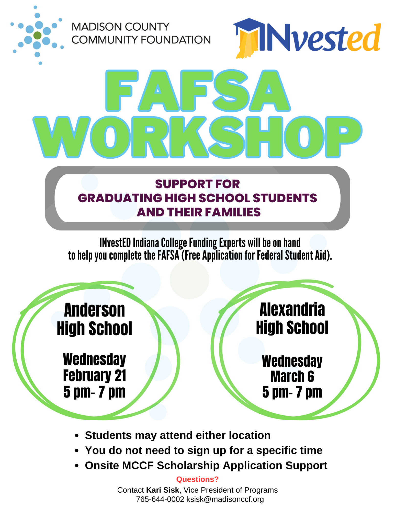 FAFSA Workshops